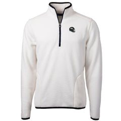 Denver Broncos Cutter & Buck Helmet Cascade Eco Sherpa Fleece Quarter-Zip Pullover Jacket - White discount