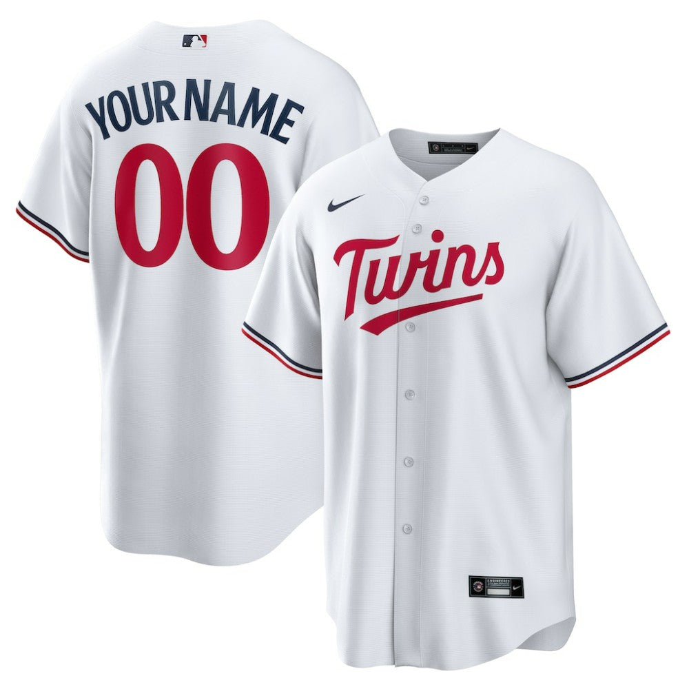Minnesota Twins Home Replica Custom Jersey - White | Nike