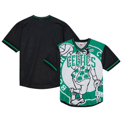 Boston Celtics Jumbotron 3.0 Mesh V-Neck T-Shirt - Kelly Green | Mitchell & Ness online
