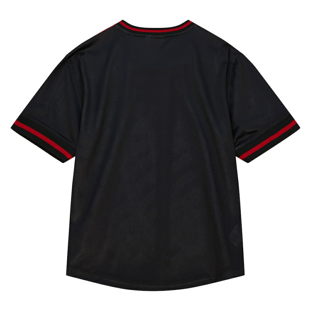 Chicago Bulls Jumbotron 3.0 Mesh V-Neck T-Shirt sale - Red | Mitchell & Ness for sale