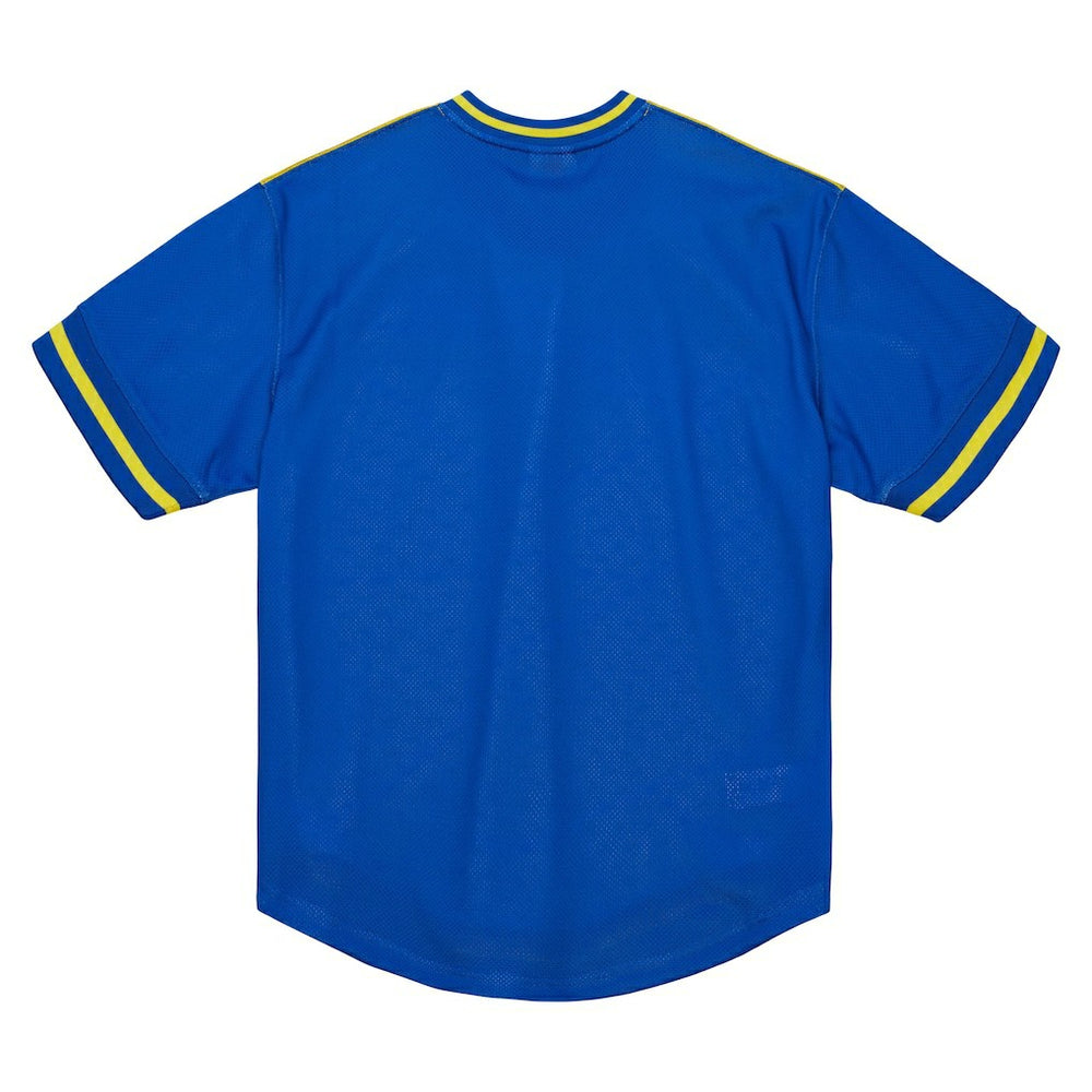Golden State Warriors Jumbotron 3.0 Mesh V-Neck T-Shirt sale - Gold | Mitchell & Ness on sale