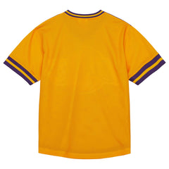 Los Angeles Lakers Jumbotron 3.0 Mesh V-Neck T-Shirt - Purple | Mitchell & Ness online