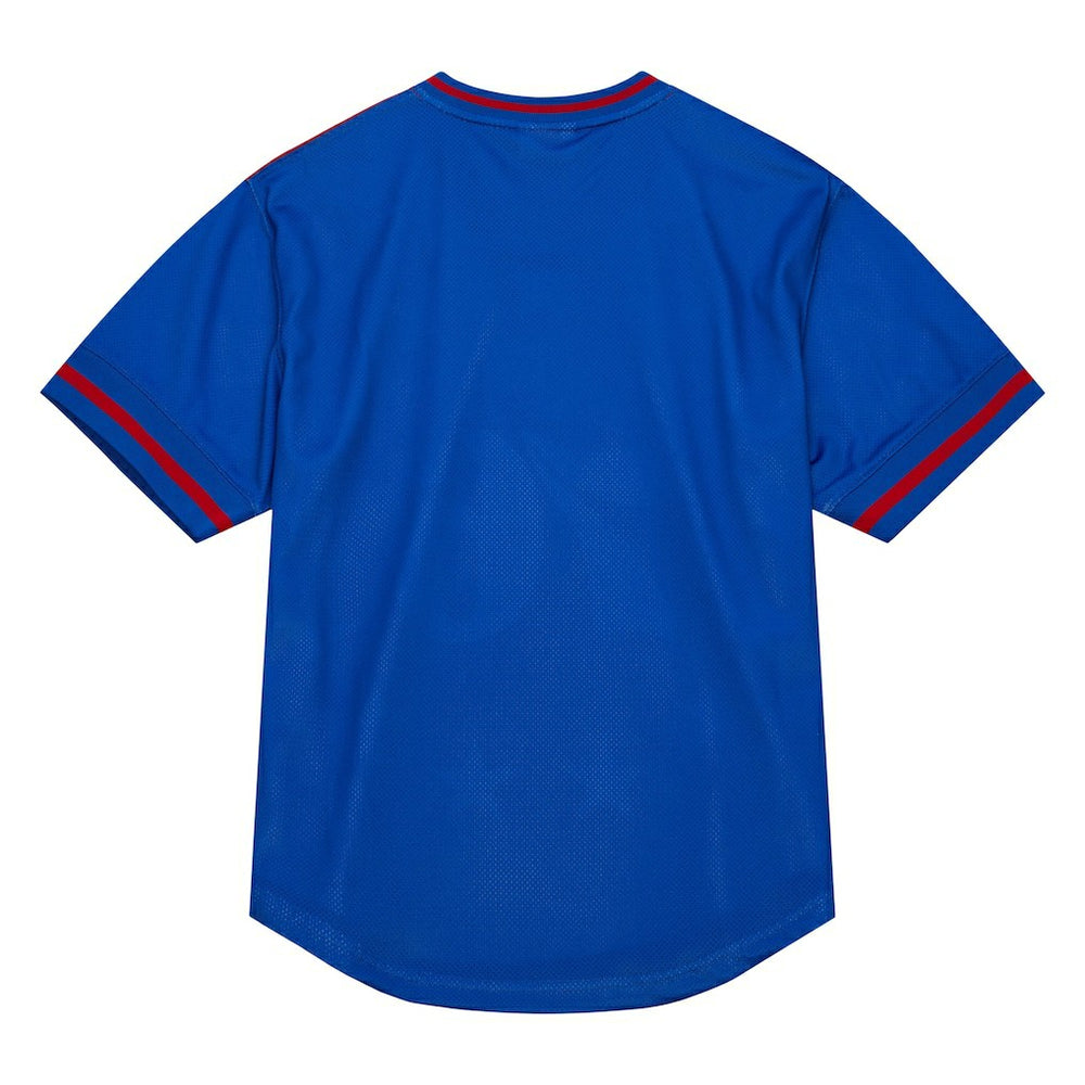 Philadelphia 76ers Jumbotron 3.0 Mesh V-Neck T-Shirt - Red | Mitchell & Ness online