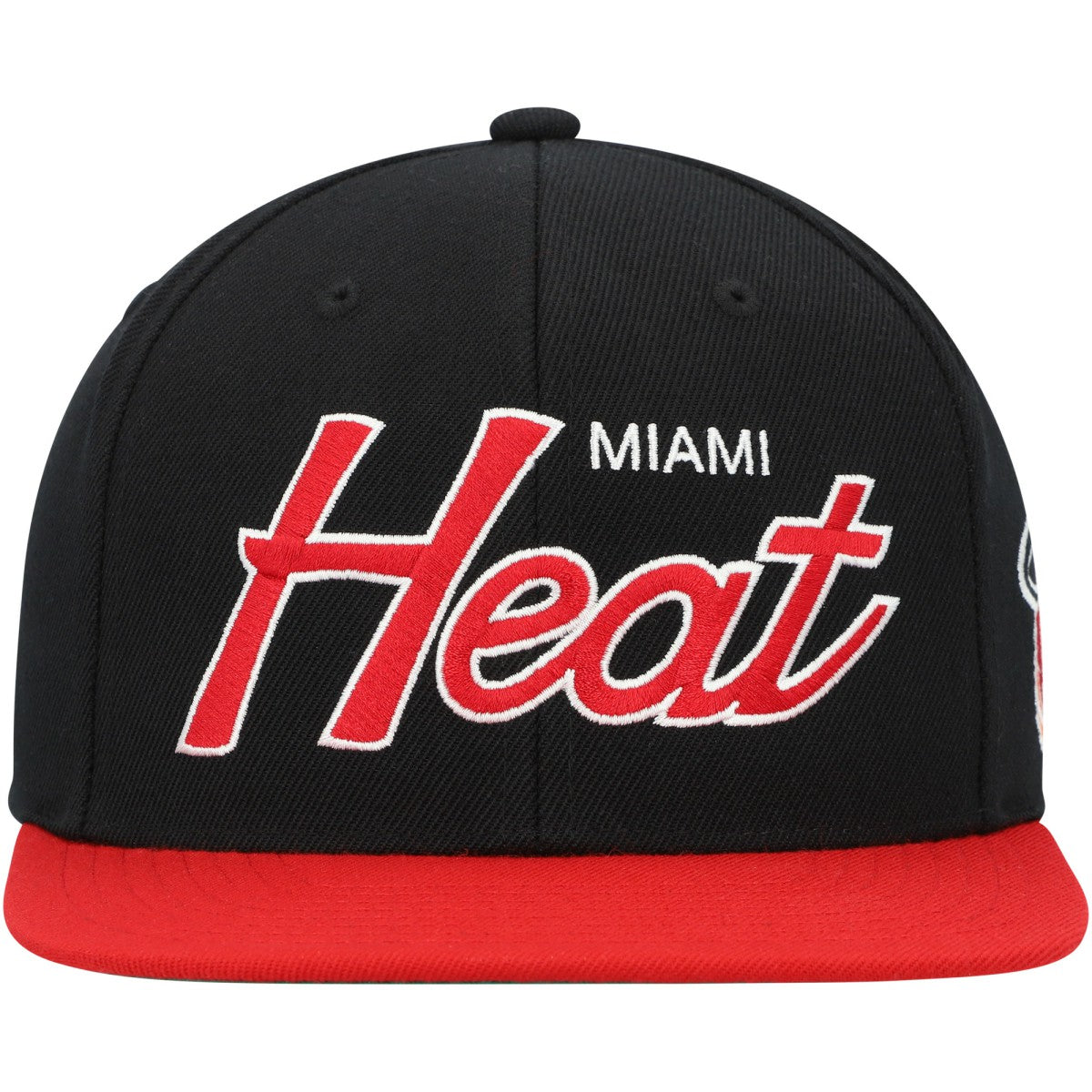 Miami Heat Hardwood Classics MVP Team Script 2.0 Snapback Hat - Black | Mitchell & Ness outlet