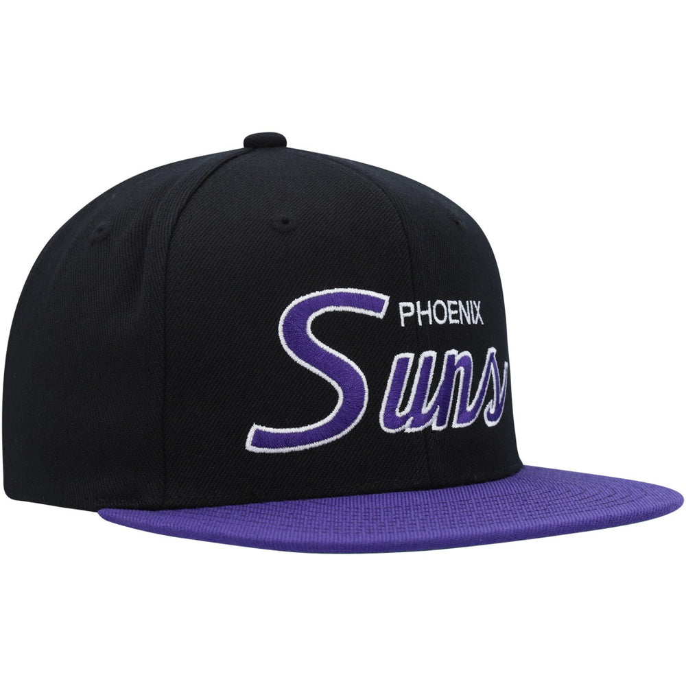 Phoenix Suns Hardwood Classics MVP Team Script 2.0 Snapback Hat - Black | Mitchell & Ness cheap