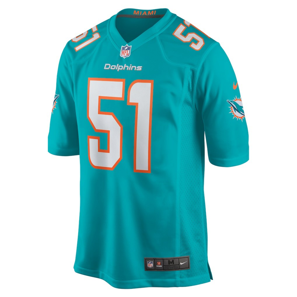 David Long Jr. Miami Dolphins Game Jersey - Aqua | Nike cheap