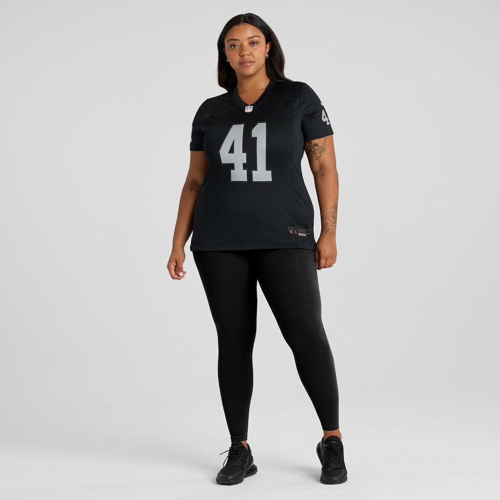 Robert Spillane Las Vegas Raiders Women's Game Player Jersey - Black | Nike on sale
