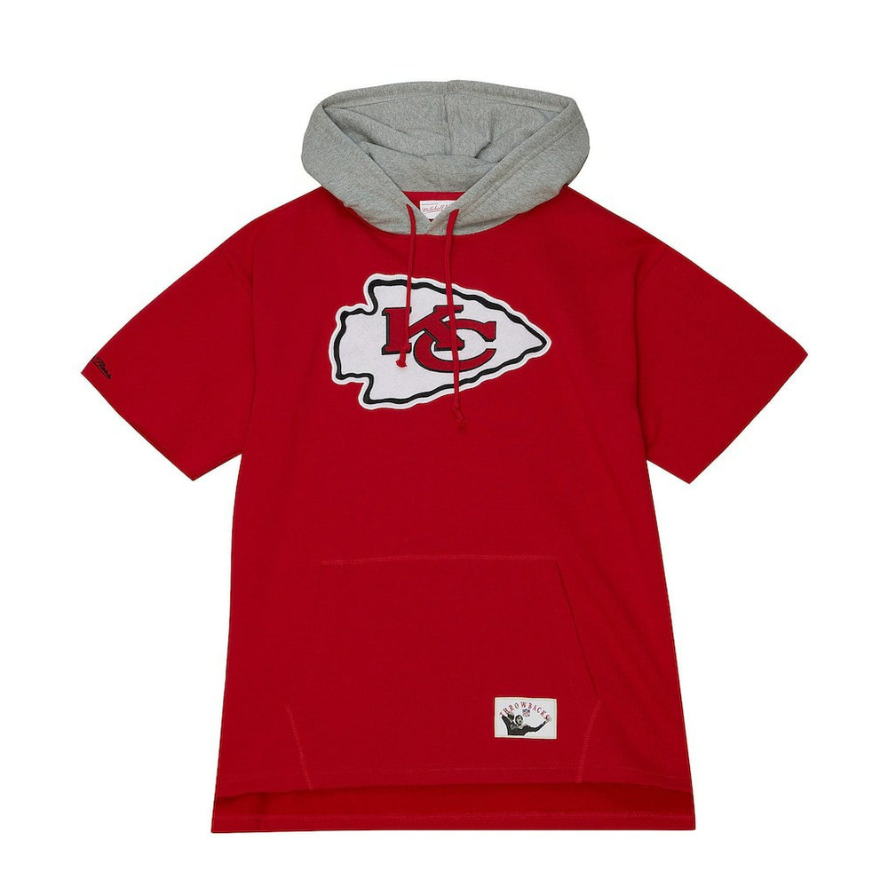 Kansas City Chiefs Postgame Short Sleeve Hoodie - Red on sale