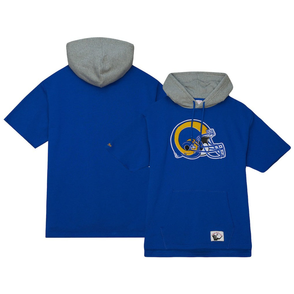 Los Angeles Rams Postgame Short Sleeve Hoodie - Royal on sale