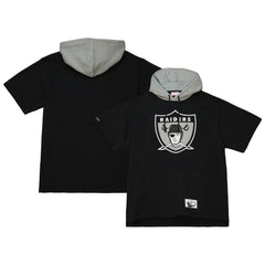 Las Vegas Raiders Postgame Short Sleeve Hoodie - Black outlet