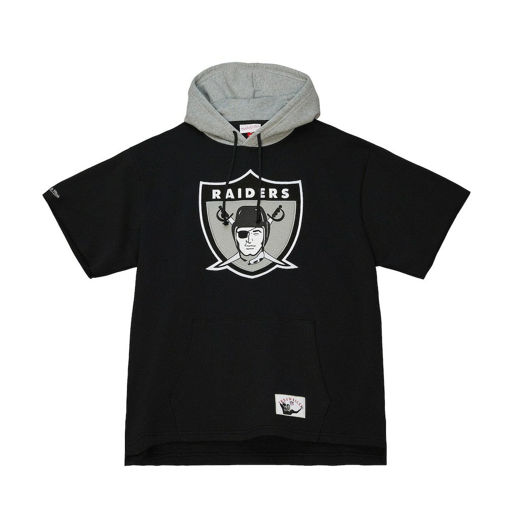 Las Vegas Raiders Postgame Short Sleeve Hoodie - Black outlet