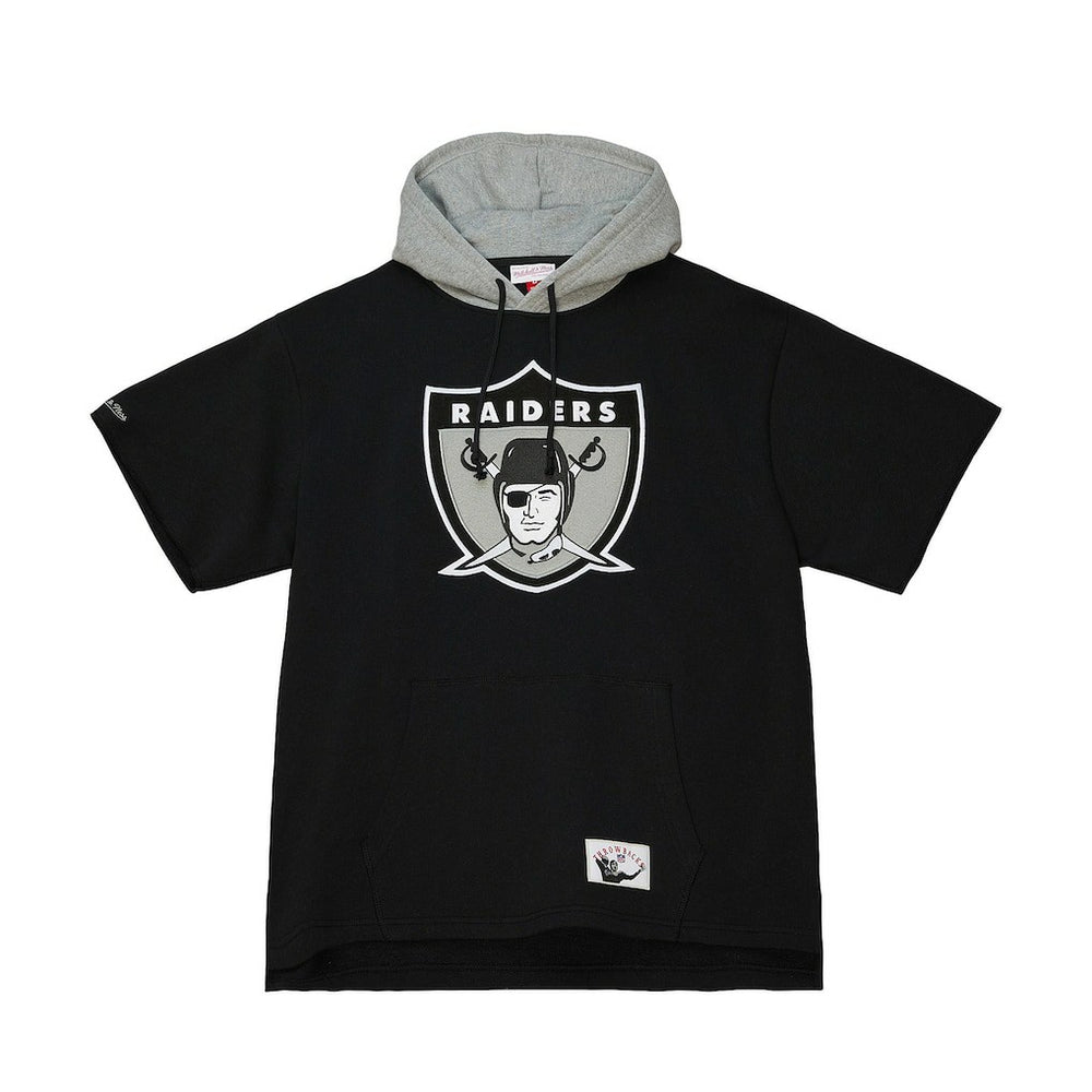 Las Vegas Raiders Postgame Short Sleeve Hoodie - Black outlet