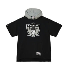 Las Vegas Raiders Postgame Short Sleeve Hoodie - Black outlet