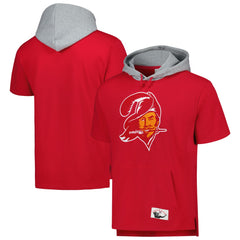 Tampa Bay Buccaneers Postgame Short Sleeve Hoodie - Red outlet