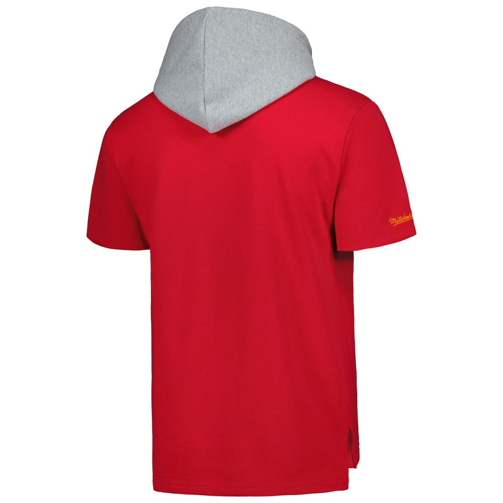 Tampa Bay Buccaneers Postgame Short Sleeve Hoodie - Red outlet