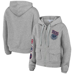 Boston Red Sox WEAR by Erin Andrews Women's Full-Zip Hoodie - Gray