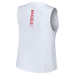 Los Angeles Angels WEAR by Erin Andrews Women's Lace-Up Tank Top - White
