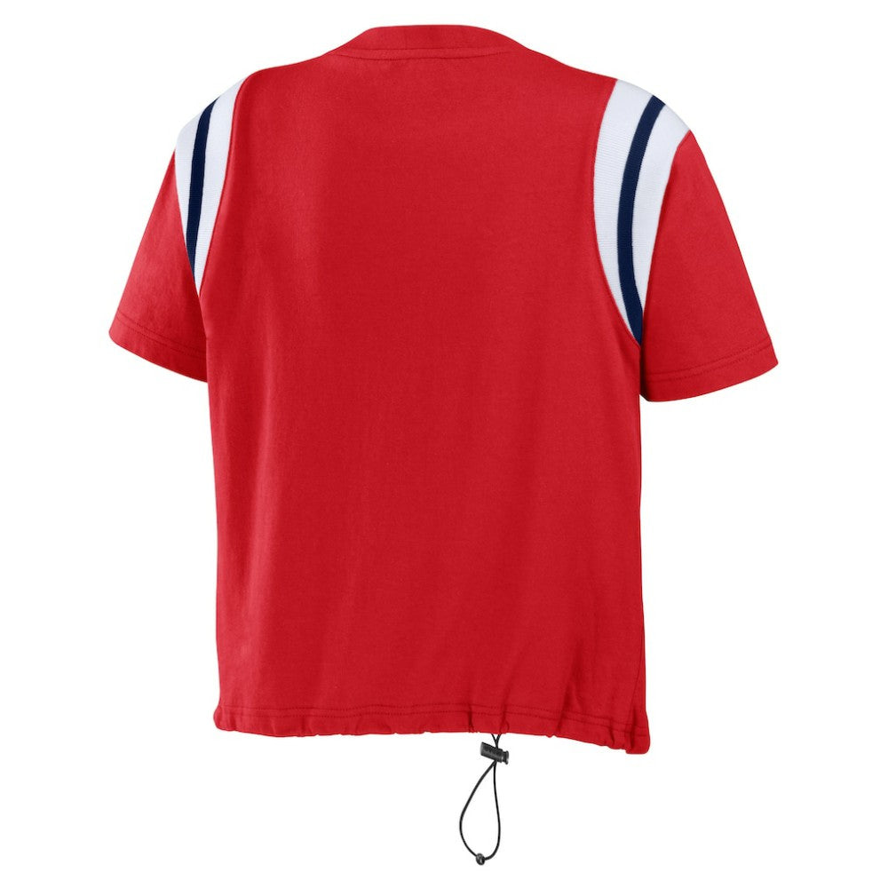 St. Louis Cardinals WEAR by Erin Andrews Women's Cinched Colorblock T-Shirt - Red