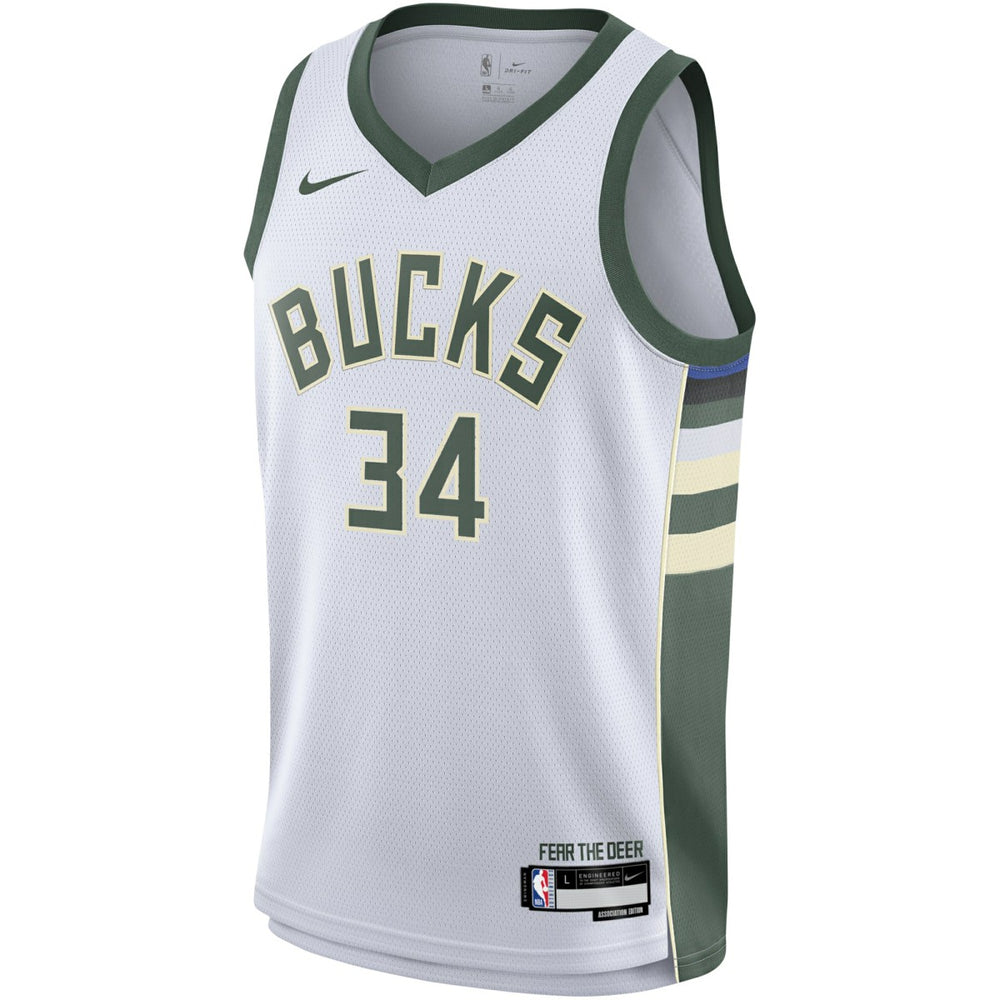 Giannis Antetokounmpo Milwaukee Bucks Youth Swingman Jersey - Association Edition - White | Nike discount