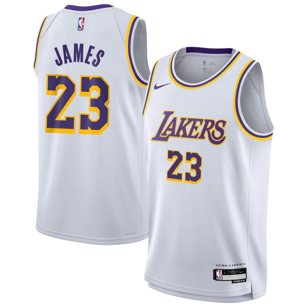 LeBron James Los Angeles Lakers Youth Swingman Jersey - Association Edition - White | Nike for sale