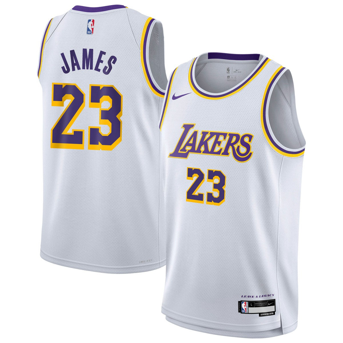 LeBron James Los Angeles Lakers Youth Swingman Jersey - Association Edition - White | Nike for sale