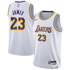 LeBron James Los Angeles Lakers Youth Swingman Jersey - Association Edition - White | Nike for sale