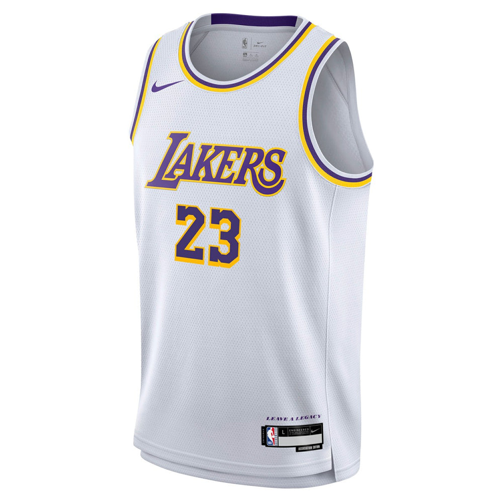 LeBron James Los Angeles Lakers Youth Swingman Jersey - Association Edition - White | Nike for sale