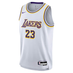 LeBron James Los Angeles Lakers Youth Swingman Jersey - Association Edition - White | Nike for sale