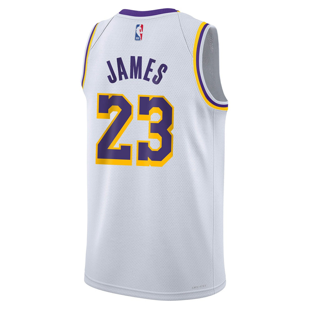 LeBron James Los Angeles Lakers Youth Swingman Jersey - Association Edition - White | Nike for sale