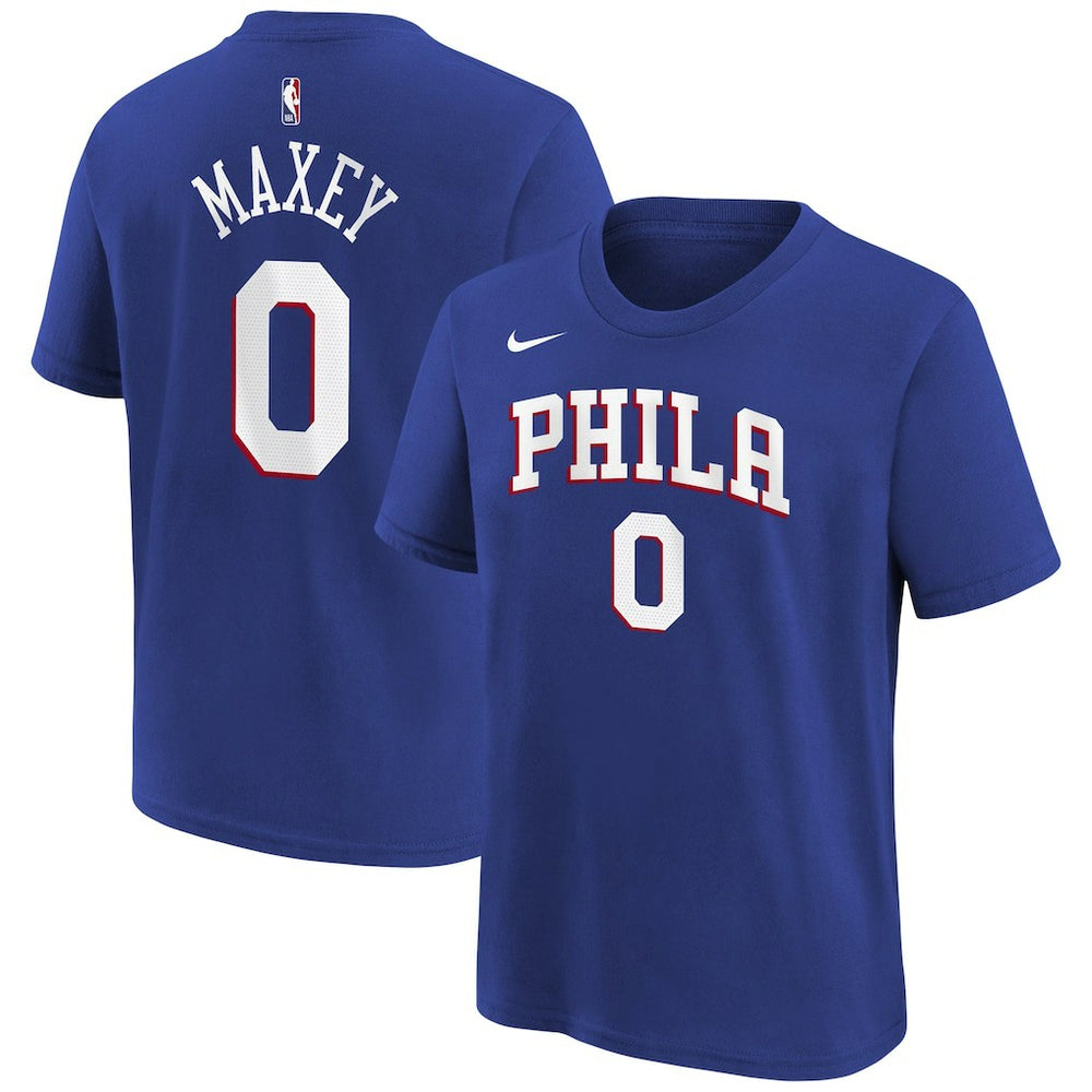 Tyrese Maxey Philadelphia 76ers Youth Icon Name & Number T-Shirt - Royal for sale