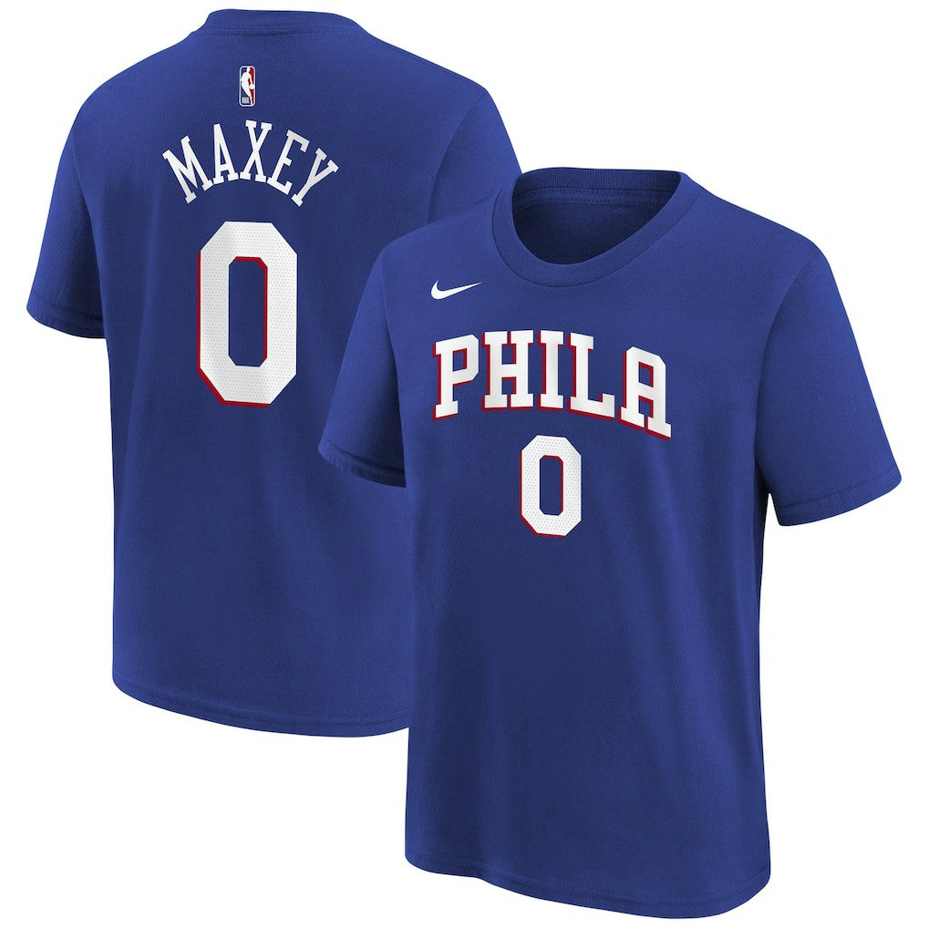 Tyrese Maxey Philadelphia 76ers Youth Icon Name & Number T-Shirt - Royal for sale