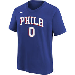 Tyrese Maxey Philadelphia 76ers Youth Icon Name & Number T-Shirt - Royal for sale