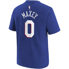 Tyrese Maxey Philadelphia 76ers Youth Icon Name & Number T-Shirt - Royal for sale