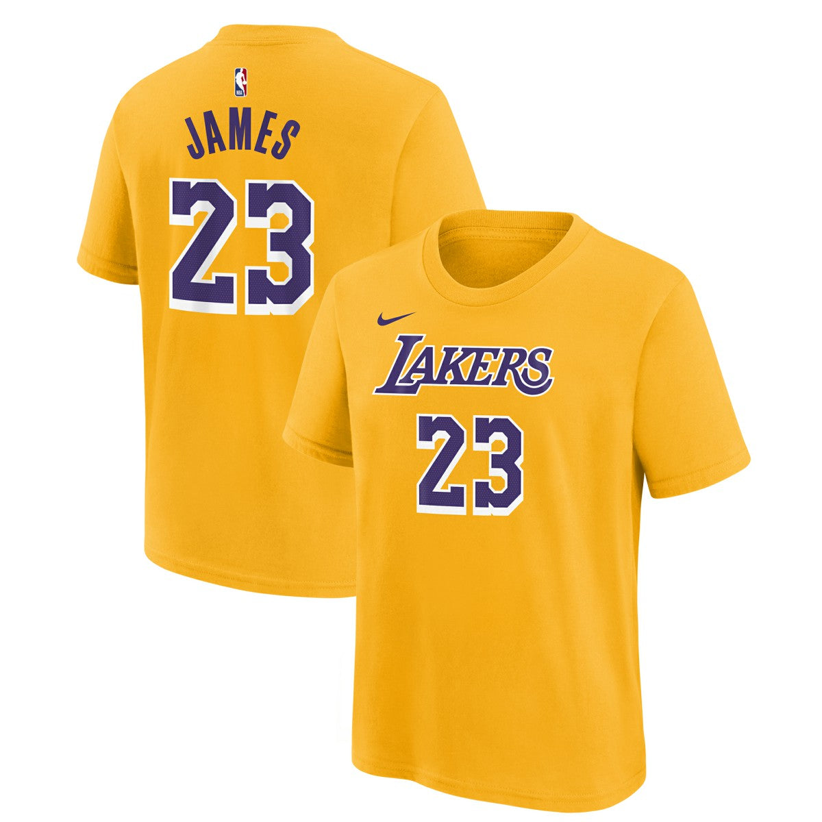 LeBron James Los Angeles Lakers Youth Icon Name & Number T-Shirt - Gold online