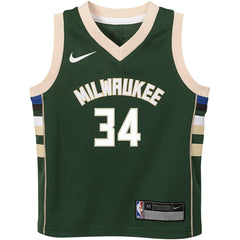 Giannis Antetokounmpo Milwaukee Bucks Preschool Swingman Player Jersey - Icon Edition - Hunter Green | Nike for sale