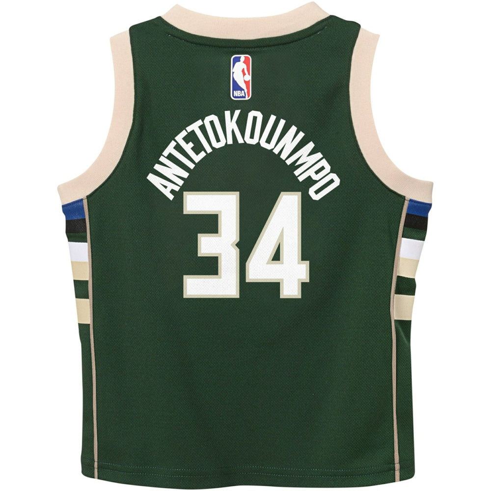 Giannis Antetokounmpo Milwaukee Bucks Preschool Swingman Player Jersey - Icon Edition - Hunter Green | Nike for sale