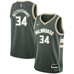 Giannis Antetokounmpo Milwaukee Bucks Youth Swingman Jersey - Icon Edition - Hunter Green | Nike discount
