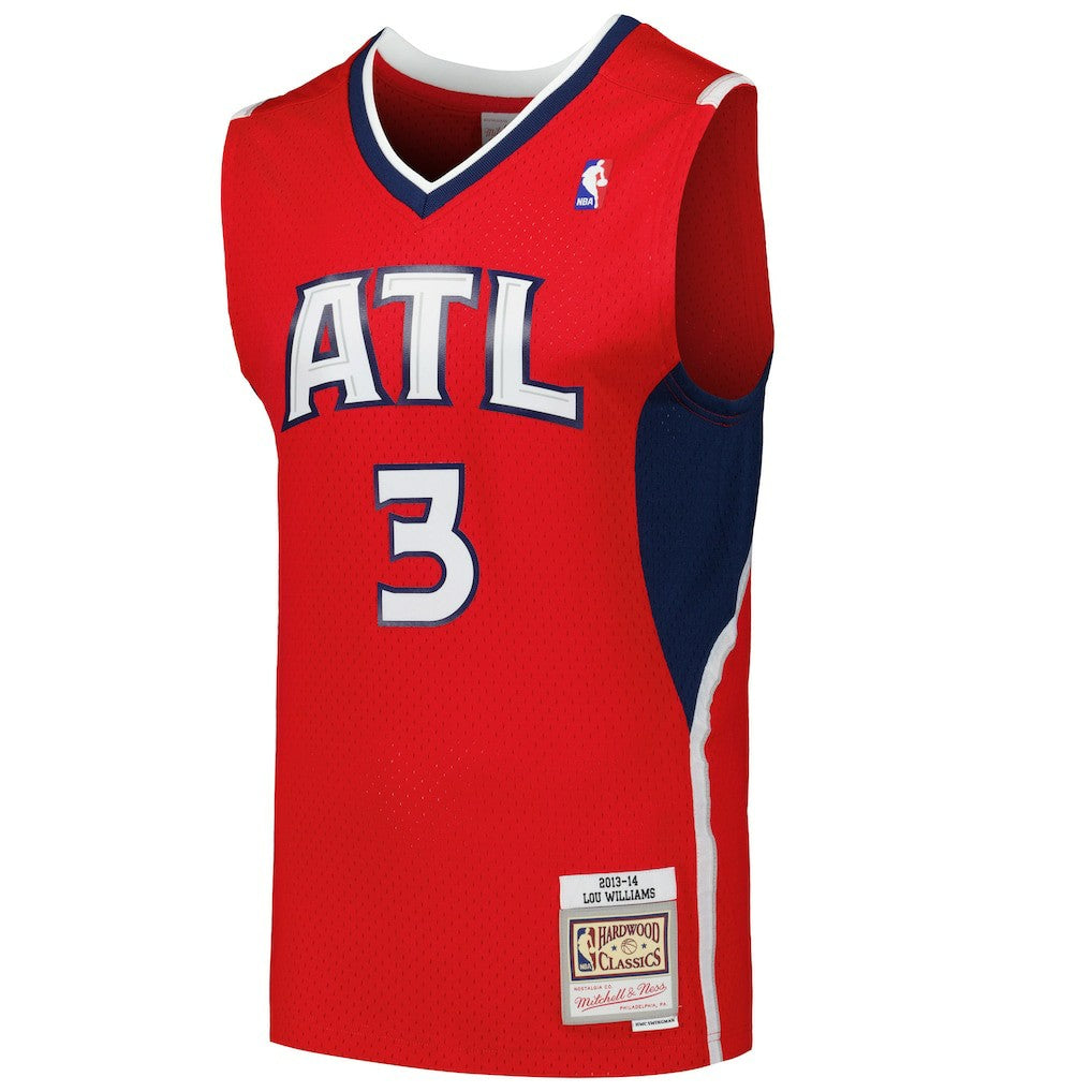 Lou Williams Atlanta Hawks 2013/14 Hardwood Classics Swingman Jersey - Red | Mitchell & Ness for sale