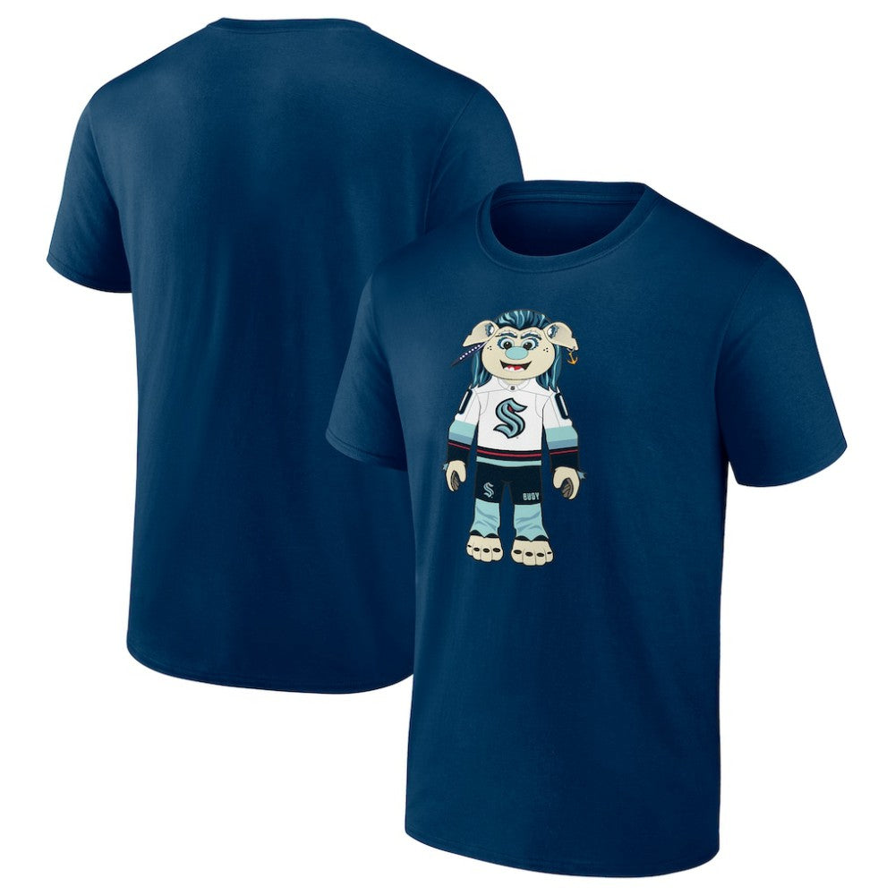 Seattle Kraken Mascot Buoy T-Shirt Deep Sea Blue