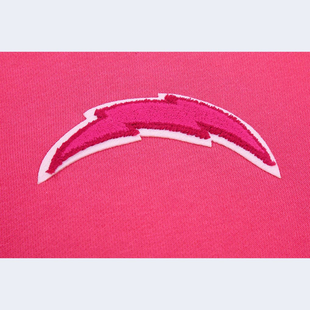 Los Angeles Chargers Pro Standard Women's Triple Pink Cropped Pullover Hoodie outlet