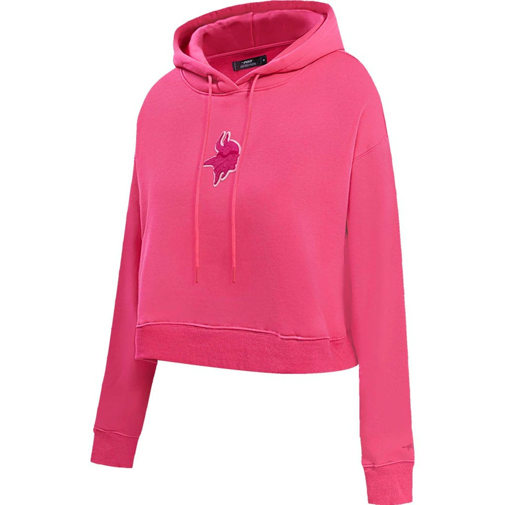 Minnesota Vikings Pro Standard Women's Triple Pink Cropped Pullover Hoodie on sale