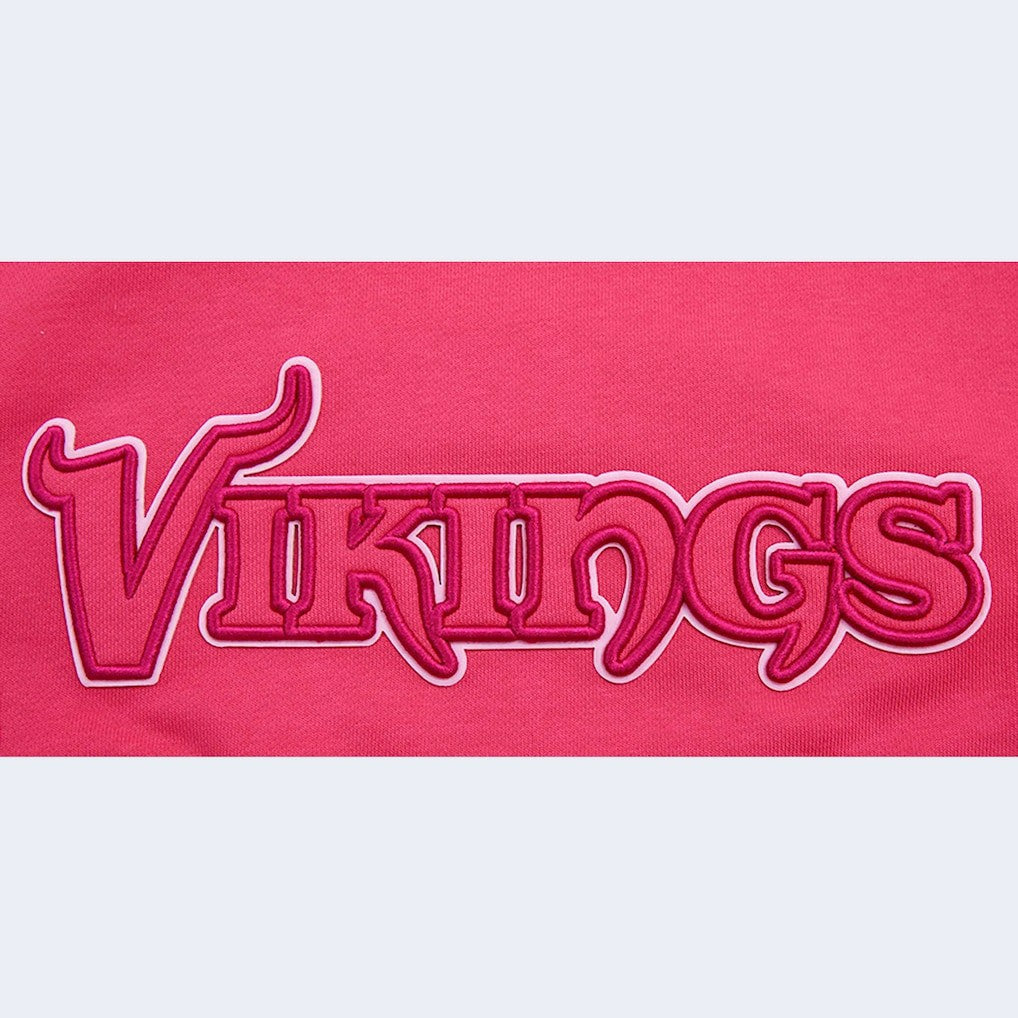 Minnesota Vikings Pro Standard Women's Triple Pink Cropped Pullover Hoodie on sale
