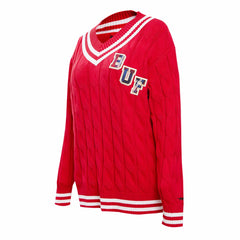 Buffalo Bills Pro Standard Women's Prep V-Neck Pullover Sweater - Red discount