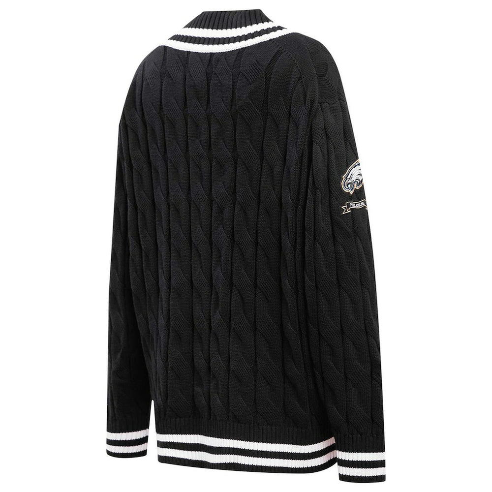 Philadelphia Eagles Pro Standard Women's Prep V-Neck Pullover Sweater - Black sale
