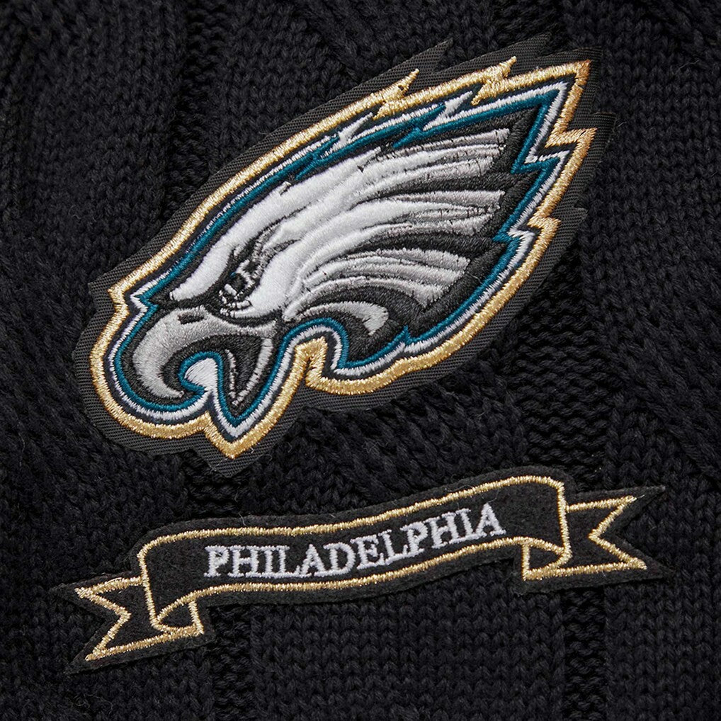 Philadelphia Eagles Pro Standard Women's Prep V-Neck Pullover Sweater - Black sale