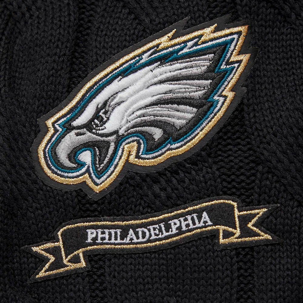 Philadelphia Eagles Pro Standard Women's Prep V-Neck Pullover Sweater - Black sale