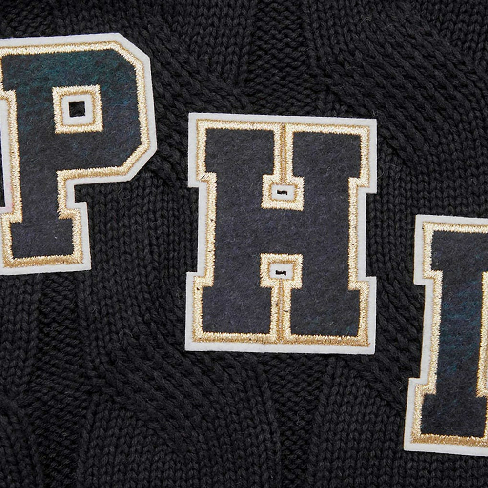 Philadelphia Eagles Pro Standard Women's Prep V-Neck Pullover Sweater - Black sale