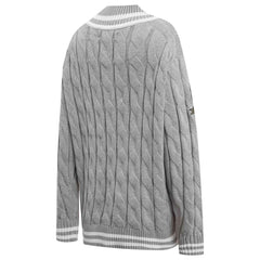 Green Bay Packers Pro Standard Women's Prep V-Neck Pullover Sweater - Heather Gray discount