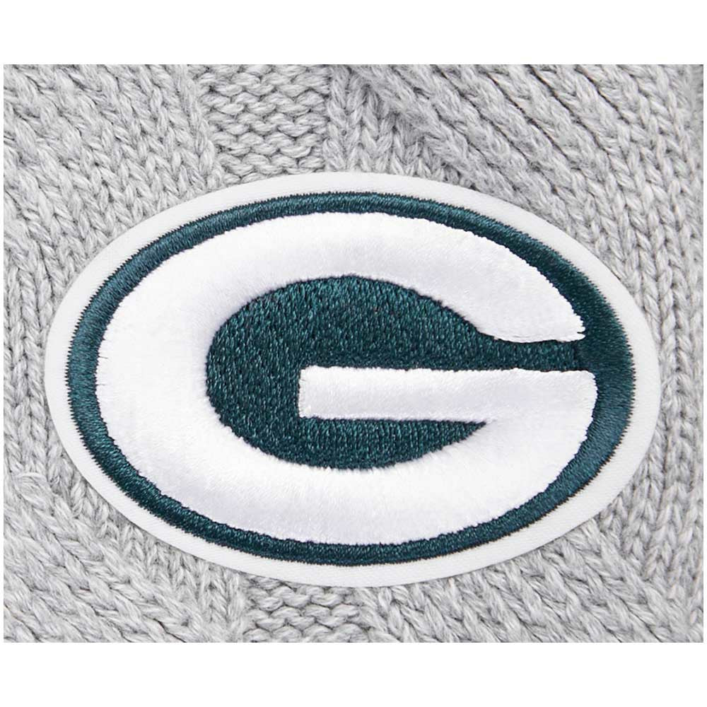 Green Bay Packers Pro Standard Women's Prep V-Neck Pullover Sweater - Heather Gray discount