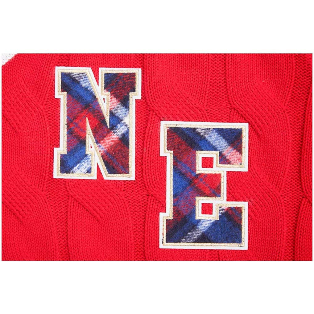 New England Patriots Pro Standard Women's Prep V-Neck Pullover Sweater - Red cheap